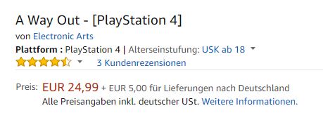 A Way Out Angebot Amazon